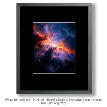 The Cosmos - Aliens, Spaceships  Outer-Space Wall Art Prints – 8″x10″ Artwork for 11″x14″ Frame