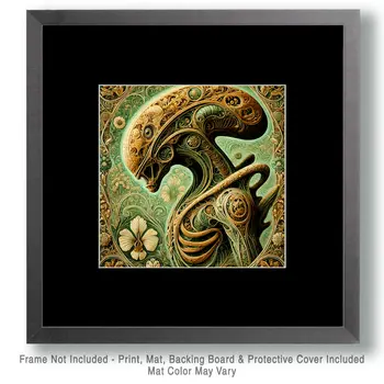 Alien #9 - Aliens, Spaceships  Outer-Space Wall Art Prints – 8″x10″ Artwork for 11″x14″ Frame