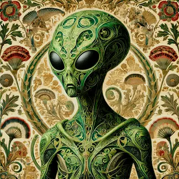 Alien #10 - Aliens, Spaceships  Outer-Space Wall Art Prints – 8″x10″ Artwork for 11″x14″ Frame