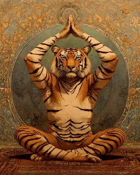 Tiger Dance #1 - Martial Arts Wall Art Prints – 8″x10″ Artwork for 11″x14″ Frame
