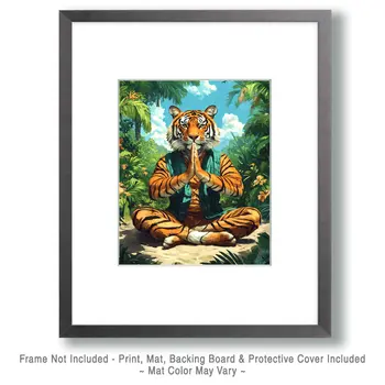 Tiger Dance #12 - Martial Arts Wall Art Prints – 8″x10″ Artwork for 11″x14″ Frame