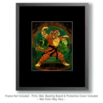 Tiger Dance #4 - Martial Arts Wall Art Prints – 8″x10″ Artwork for 11″x14″ Frame