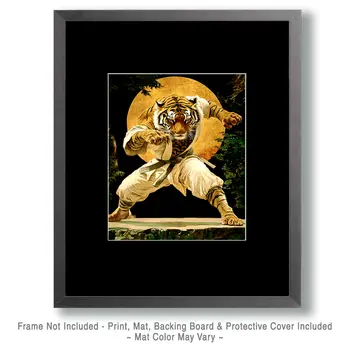 Tiger Dance #6 - Martial Arts Wall Art Prints – 8″x10″ Artwork for 11″x14″ Frame