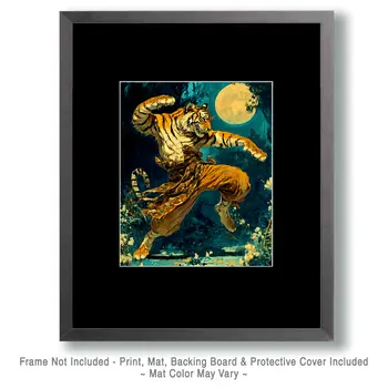 Tiger Dance #7 - Martial Arts Wall Art Prints – 8″x10″ Artwork for 11″x14″ Frame