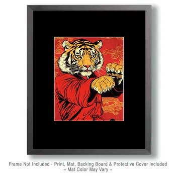 Tiger Dance #8 - Martial Arts Wall Art Prints – 8″x10″ Artwork for 11″x14″ Frame