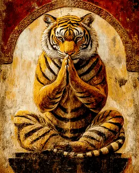 Tiger Dance #9 - Martial Arts Wall Art Prints – 8″x10″ Artwork for 11″x14″ Frame