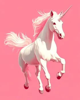 Pink Minimalism - Unicorn & Pegasus Wall Art Prints – 8″x10″ Artwork for 11″x14″ Frame