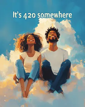 420 Somewhere Clouds – 420 8″x10″ Artwork for 11″x14″ Frame
