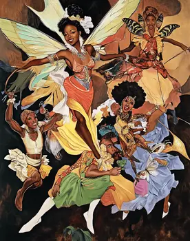 Aziza Fairy Celebration - Fairies Worldwide – 8″x10″ Artwork in 10″x12″ Mat