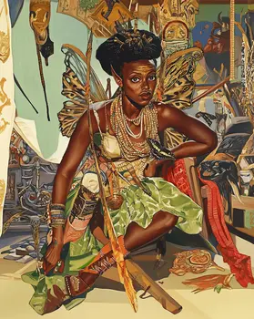 Maximalist Aziza Fairy - Fairies Worldwide – 8″x10″ Artwork in 12″x14″ Mat