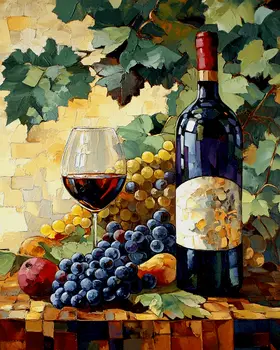Classic Wine Bottle Still-Life - Wine Wall Art Prints – 8″x10″ Artwork for 11″x14″ Frame