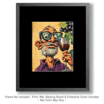 Pop's Toast - Wine Wall Art Prints – 8″x10″ Artwork for 11″x14″ Frame