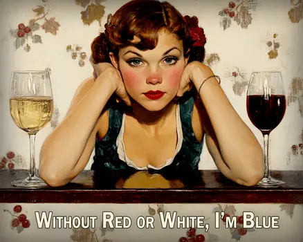 Red, White & Blue - Wine Wall Art Prints – 8″x10″ Artwork for 11″x14″ Frame