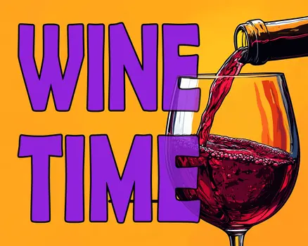 Wine Time - Wine Wall Art Prints – 8″x10″ Artwork for 11″x14″ Frame