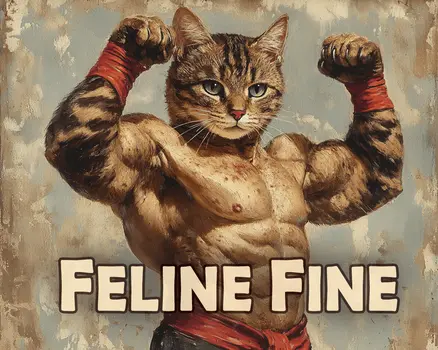 Feline Fine - Wine Wall Art Prints – 8″x10″ Artwork for 11″x14″ Frame
