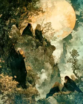 Dark Landscape - Witches and Witchcraft Wall Art Prints – 8″x10″ Artwork for 11″x14″ Frame