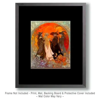 Sun Coven - Witches and Witchcraft Wall Art Prints – 8″x10″ Artwork for 11″x14″ Frame
