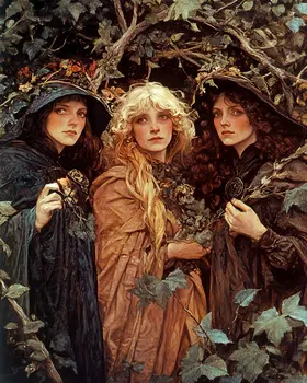 The Initiate - Witches and Witchcraft Wall Art Prints – 8″x10″ Artwork for 11″x14″ Frame