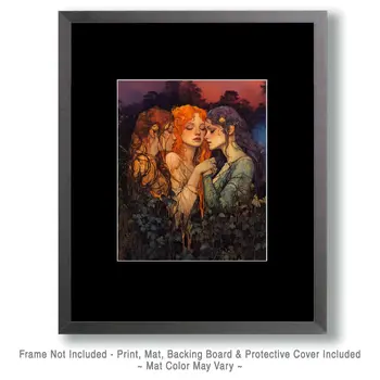 Solemn Incantations - Witches and Witchcraft Wall Art Prints – 8″x10″ Artwork for 11″x14″ Frame