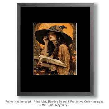 Morgana Wyrmwood - Witches and Witchcraft Wall Art Prints – 8″x10″ Artwork for 11″x14″ Frame