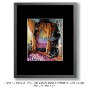 Witch's Chamber - Witches and Witchcraft Wall Art Prints – 8″x10″ Artwork for 11″x14″ Frame