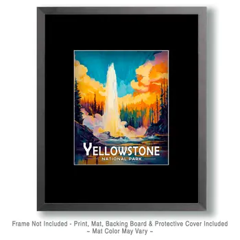 Abstract Geyser - Yellowstone Souvenir Art Prints - 8"x10" Artwork for 11"x14" Frame