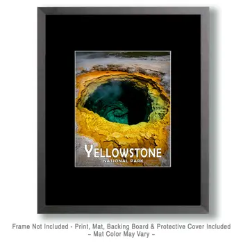 Hot Spring - Yellowstone Souvenir Art Prints - 8"x10" Artwork for 11"x14" Frame