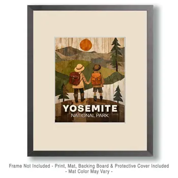Sharing Nature - Yosemite Souvenir Art Prints - 8"x10" Artwork for 11"x14" Frame