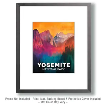 Abstract Landscape - Yosemite Souvenir Art Prints - 8"x10" Artwork for 11"x14" Frame
