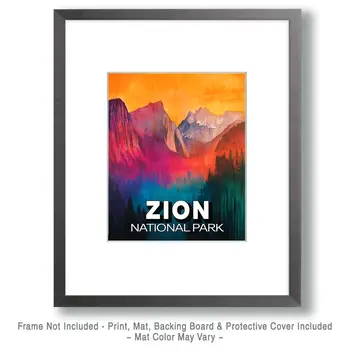 Abstract Zion - Zion Souvenir Art Prints - 8"x10" Artwork for 11"x14" Frame