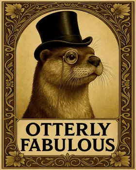 Otterly Fabulous - Punny Animals Art Prints – 8″x10″ Artwork for 11″x14″ Frame