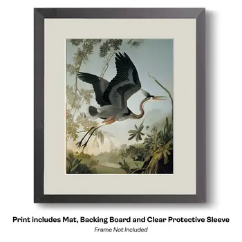 Art Nouveau Great Blue Heron 2 – 8″x10″ Artwork for 11″x14″ Frame