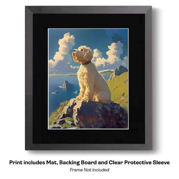 German Shepherd at Window - Pet Dog Still Life Wall Art Prints – 8″x10″ Artwork for 11″x14″ Frame