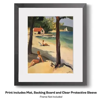 Bon Fire Beach Time  8”x10” Art Print