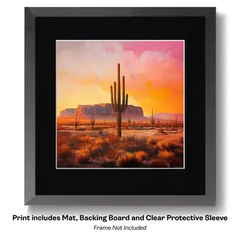 Saturated Landscape Southwest Canyon 8"x8" Art Print