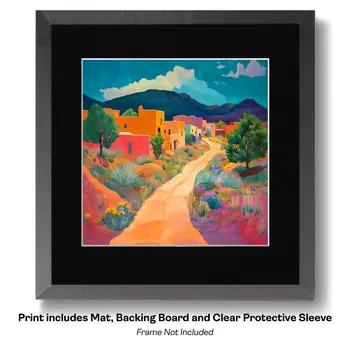 Saturated Landscape Southwest Canyon 8"x8" Art Print