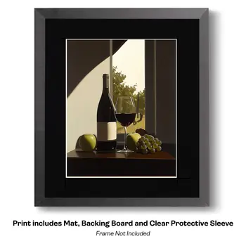 Italian Vineyard - Wine Wall Art Prints – 8″x10″ Artwork for 11″x14″ Frame