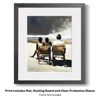 Retro Image View of Bonfire From Cliffs  8”x10” Art Print