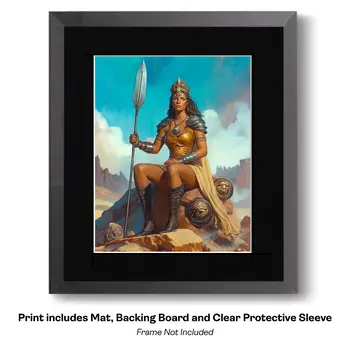 Unicorn Wolf Hybrid Forest Creature art print - Fantasy Quest Adventure Prints – 8″x10″ Artwork in 12″x14″ Mats