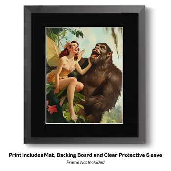 Bigfoot is Hilarious to Fairy – 8″x10″ Artwork in 10″x12″ Mat