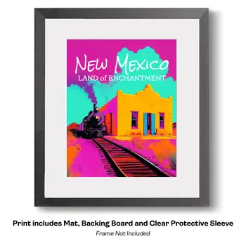 Montana The Treasure State - Souvenir Keepsake Art Prints for Tourism 8"x10" Artwork for 11"x14" Frame