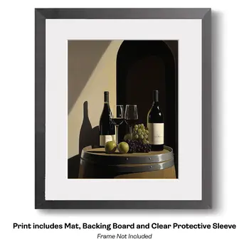 Italian Vineyard - Wine Wall Art Prints – 8″x10″ Artwork for 11″x14″ Frame