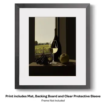 Italian Vineyard - Wine Wall Art Prints – 8″x10″ Artwork for 11″x14″ Frame