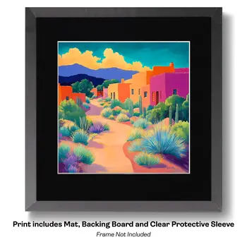 Saturated Landscape Southwest Canyon 8"x8" Art Print