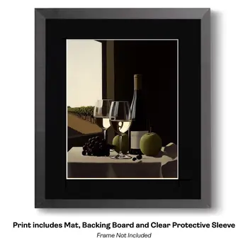 Italian Vineyard - Wine Wall Art Prints – 8″x10″ Artwork for 11″x14″ Frame