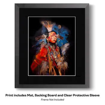 Portrait of Native Woman - Southwestern Art Prints 8"x10" Artwork