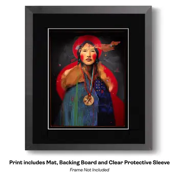 Portrait of Native Woman - Southwestern Art Prints 8"x10" Artwork