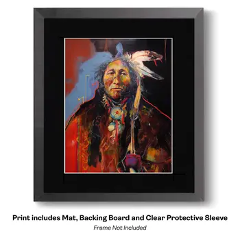 Portrait of Native Woman - Southwestern Art Prints 8"x10" Artwork