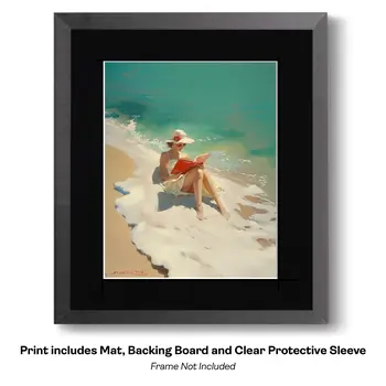 Retro Image View of Bonfire From Cliffs  8”x10” Art Print