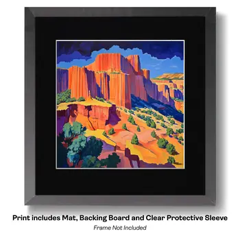 Saturated Landscape Southwest Canyon 8"x8" Art Print